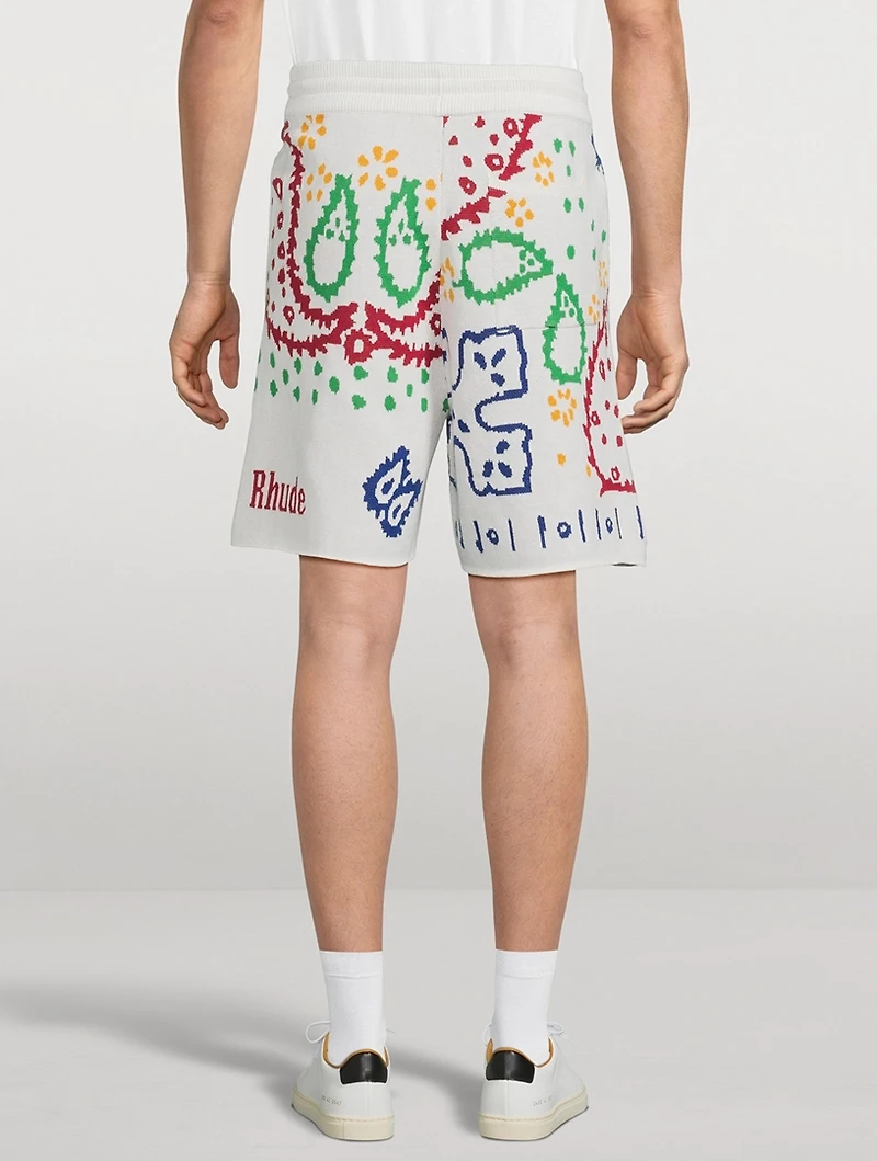 Bandana Knit Shorts