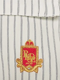 Crest Short-Sleeve Shirt Stripe Print