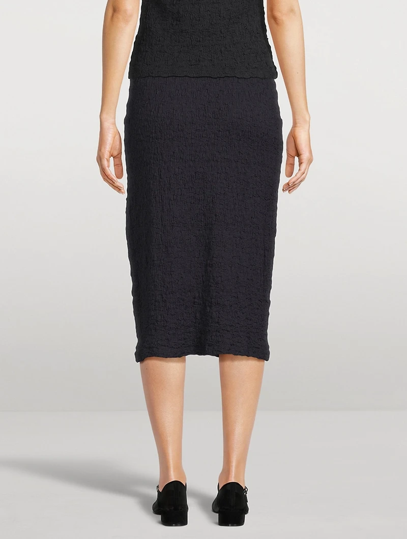 Smocked Midi Skirt