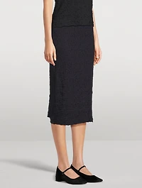 Smocked Midi Skirt