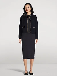 Smocked Midi Skirt