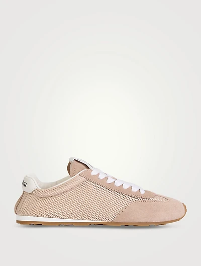 Mesh And Suede Sneakers