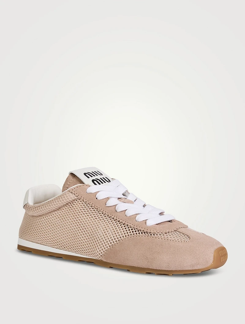Mesh And Suede Sneakers