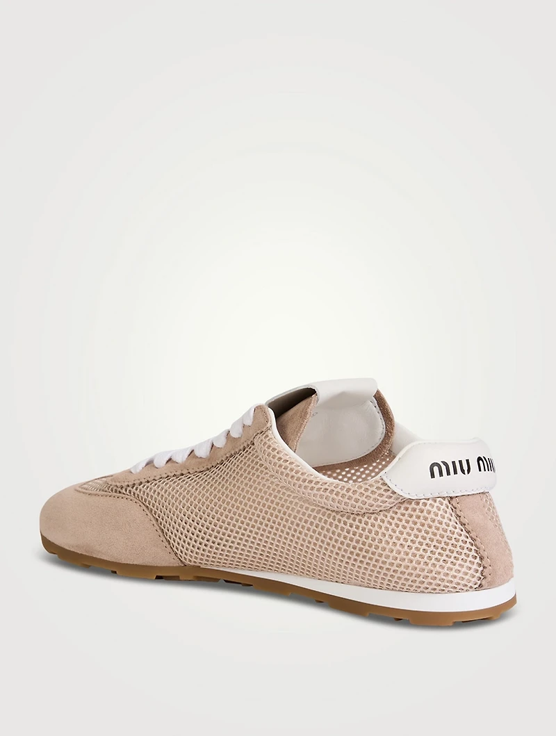 Mesh And Suede Sneakers