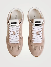Mesh And Suede Sneakers