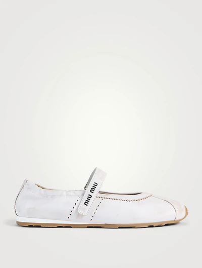 Leather Mary Jane Ballerinas