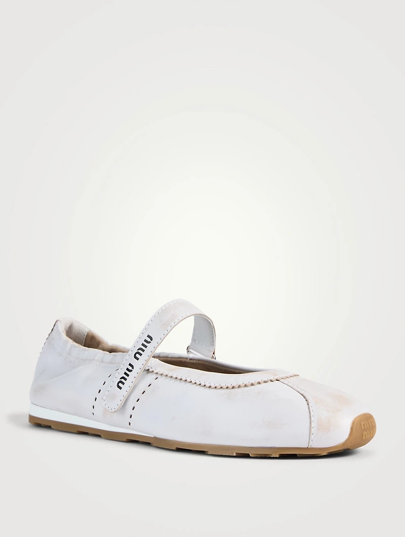 Leather Mary Jane Ballerinas