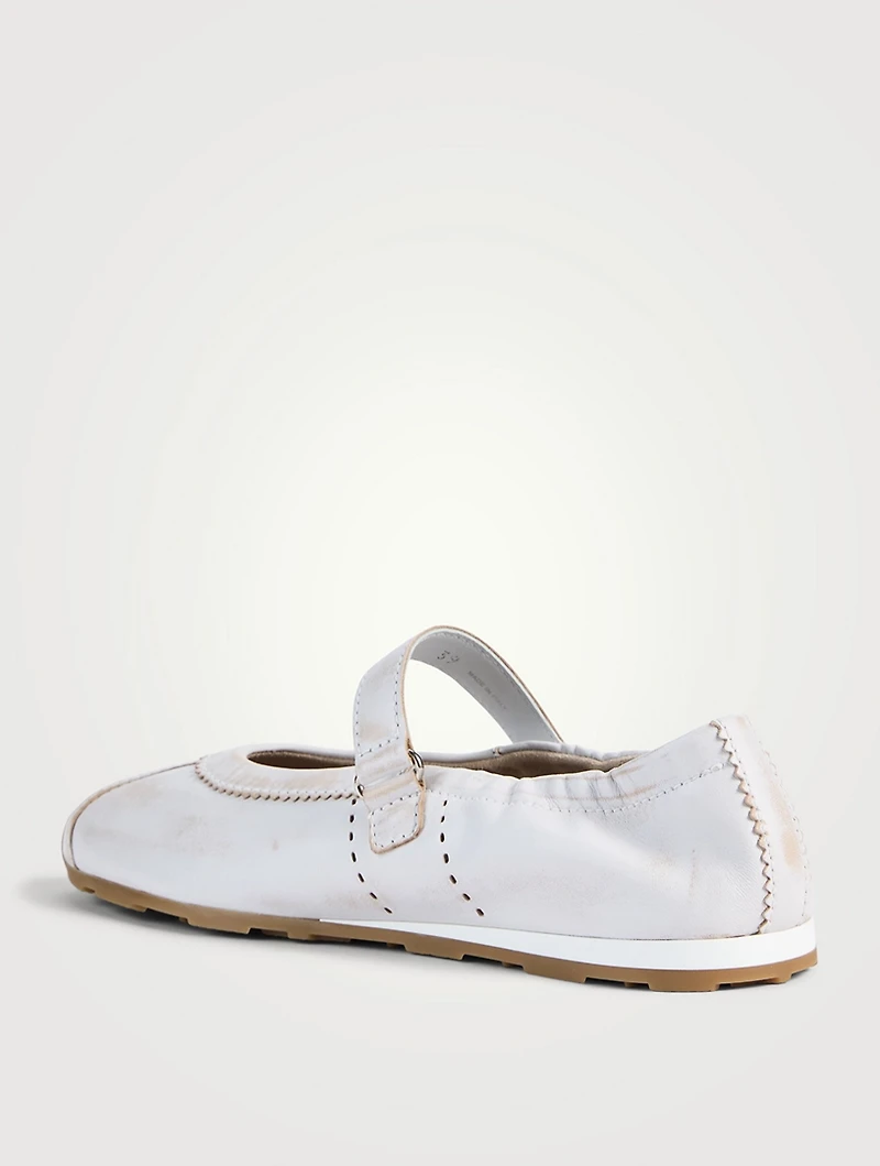 Leather Mary Jane Ballerinas