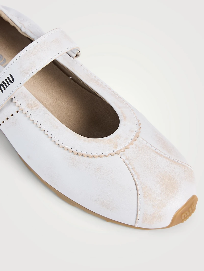 Leather Mary Jane Ballerinas