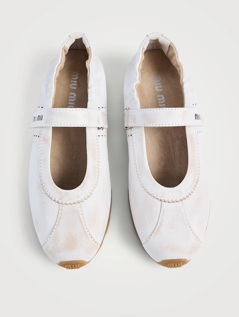Leather Mary Jane Ballerinas