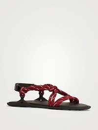 Riviere Cord And Leather Sandals