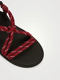 Riviere Cord And Leather Sandals