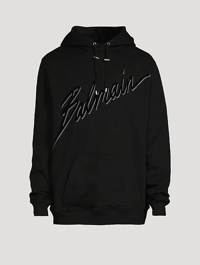 Flocked Logo Hoodie