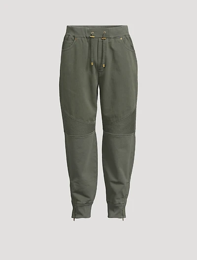 Denim And Jersey Loose-Fit Pants