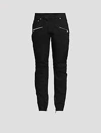 Denim Slim-Fit Biker Jeans