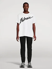 Denim Slim-Fit Biker Jeans