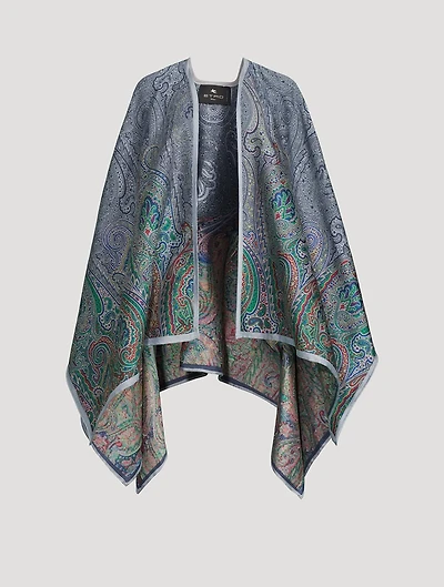 Fil Coupé Paisley Jacquard Cape