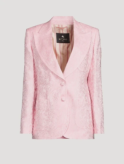 Floral Jacquard Blazer
