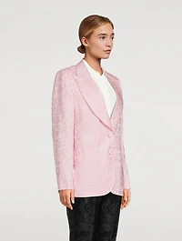 Floral Jacquard Blazer