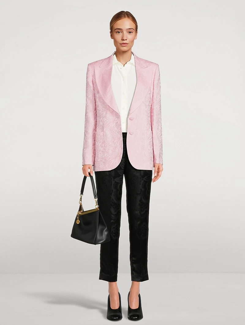 Floral Jacquard Blazer