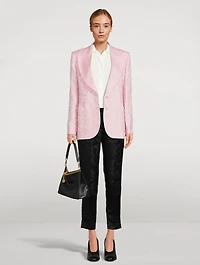 Floral Jacquard Blazer