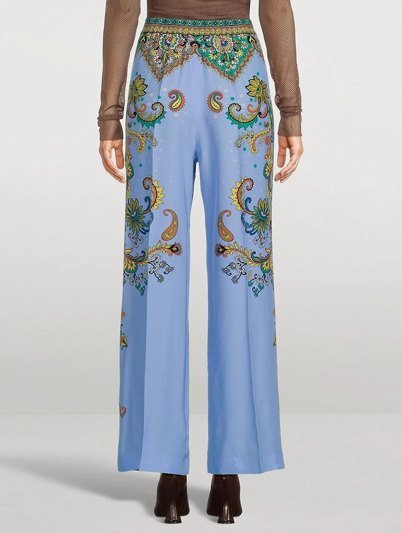 Printed Silk Trousers