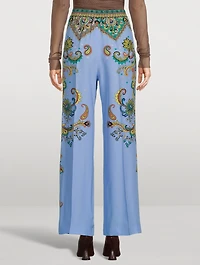 Printed Silk Trousers