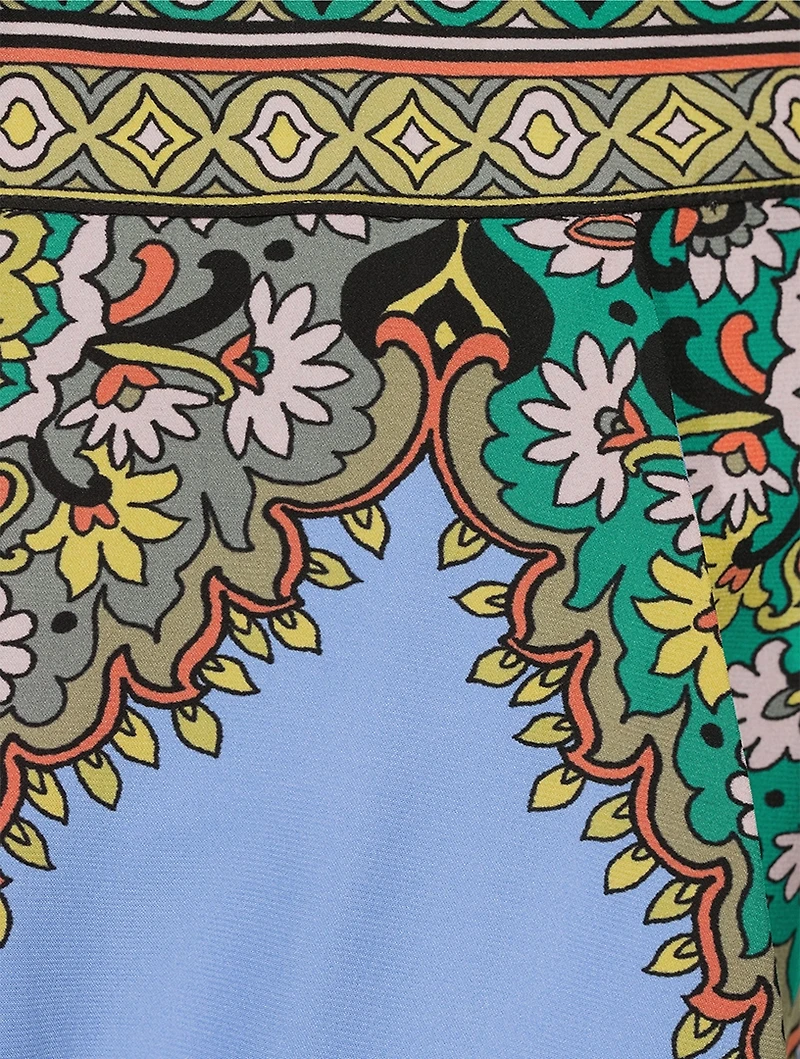 Printed Silk Trousers