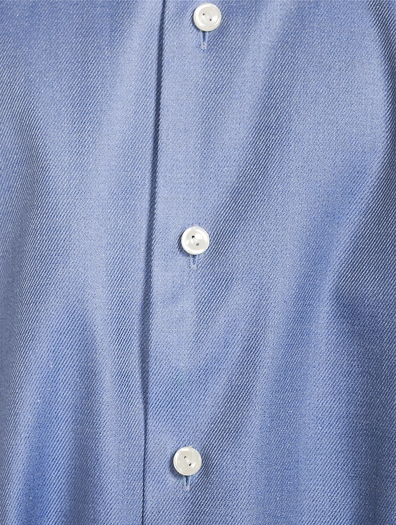 Slim-Fit Lustrous Mélange Shirt