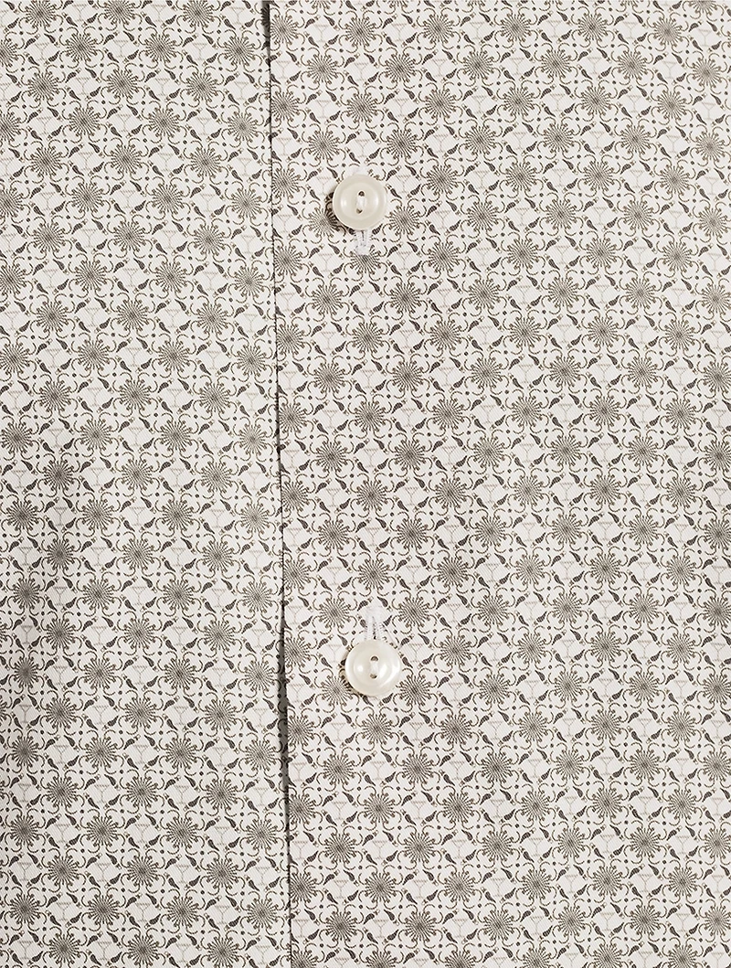 Slim-Fit Twill Shirt Geometric Print