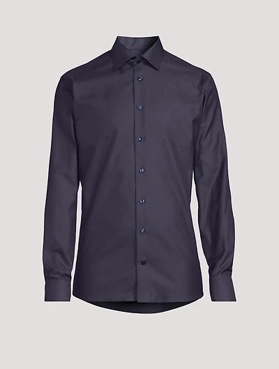 Slim-Fit Semi-Solid Dobby Shirt