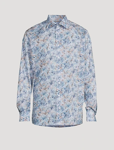 Contemporary-Fit Elevated Shirt Floral Print