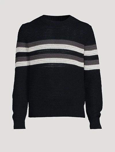 Crafted Crochet Striped Sweater