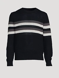 Crafted Crochet Striped Sweater