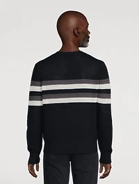 Crafted Crochet Striped Sweater