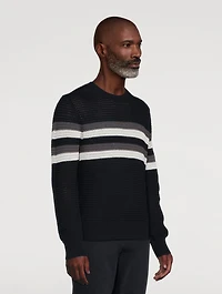 Crafted Crochet Striped Sweater