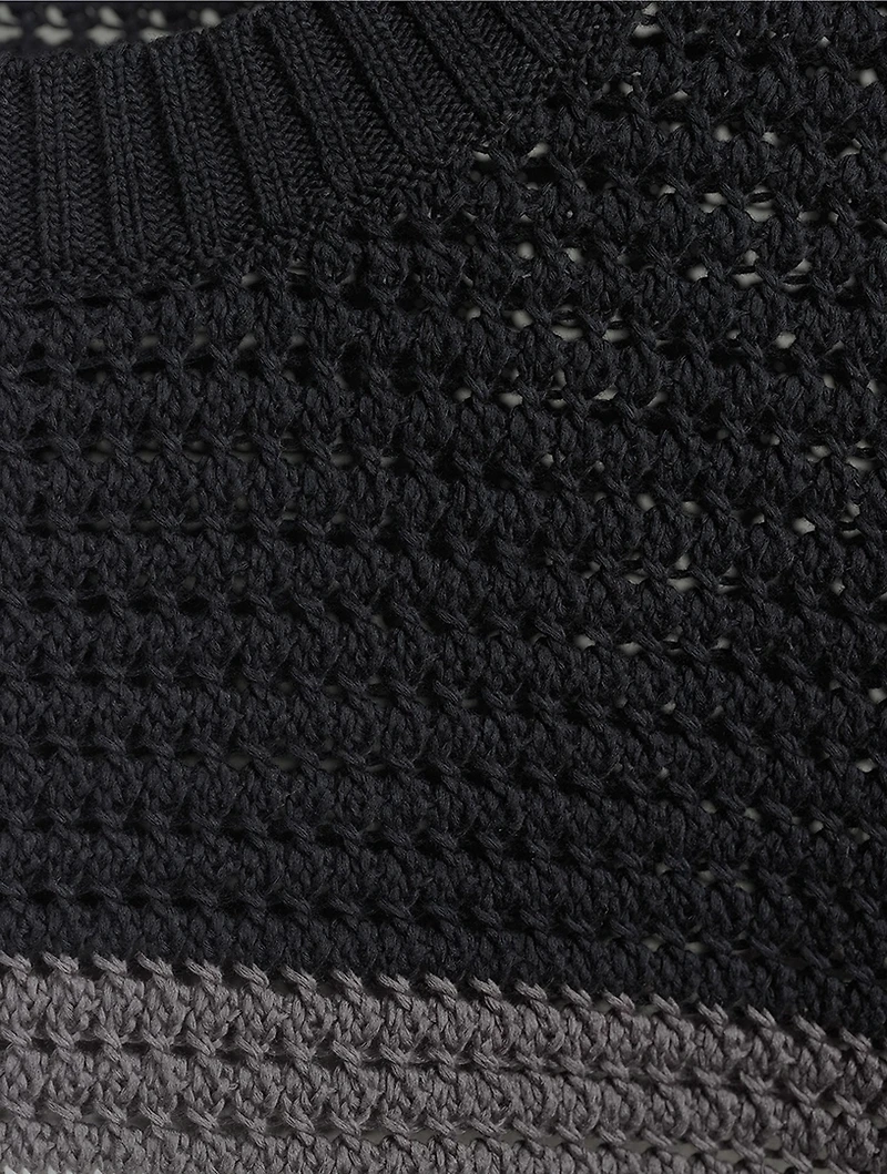 Crafted Crochet Striped Sweater