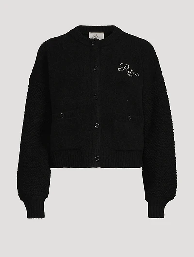 FRAME x Ritz Paris Mixed-Stitch Cardigan