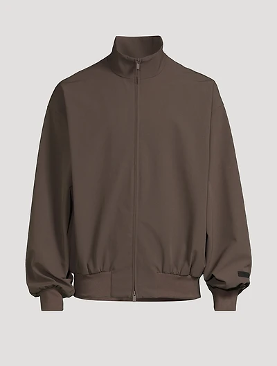 Stretch Nylon Bomber Jacket