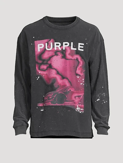 Textured Jersey Long-Sleeve T-Shirt