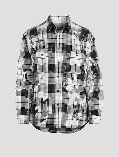 Plaid Flannel Long-Sleeve Shirt