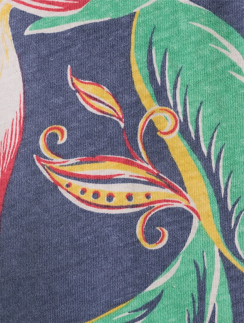 Slim-Fit Polo Shirt Tropical Print