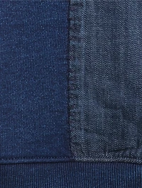 French Terry Patchwork Hoodie