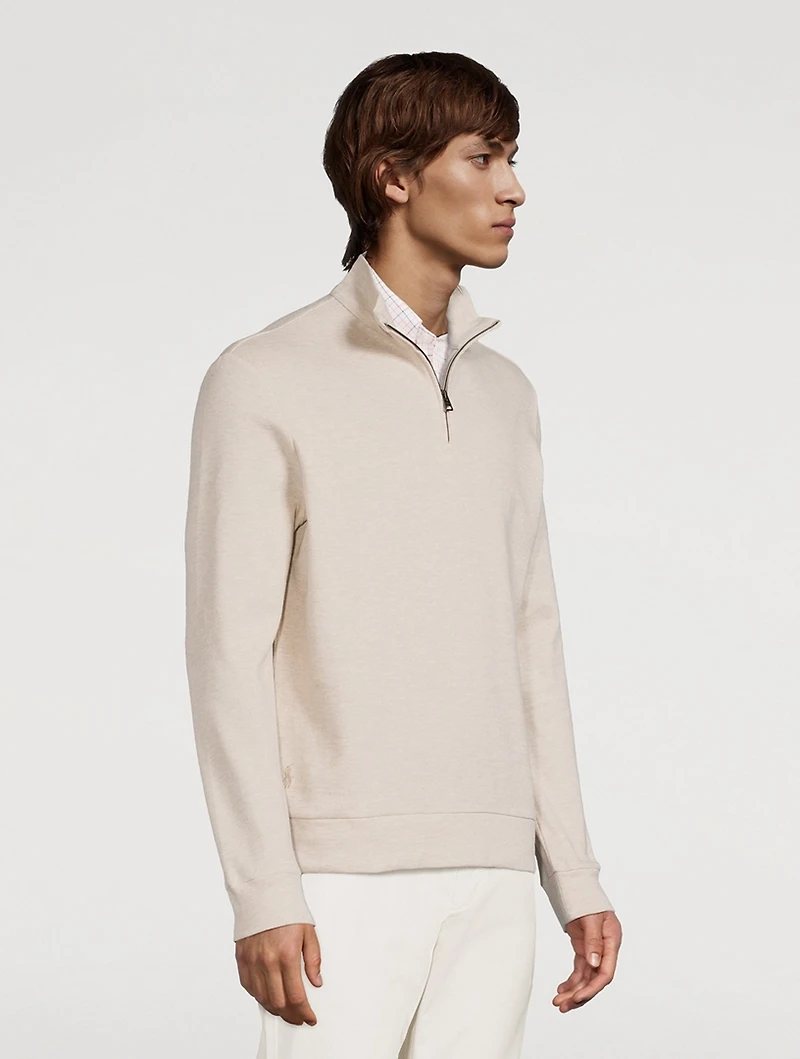 Double-Knit Jacquard Pullover Sweater
