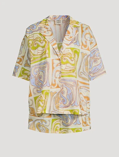 Overswim Shirt And Shorts Set Siren Tile Print