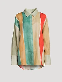Keaton Linen Shirt River Print