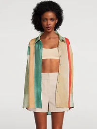 Keaton Linen Shirt River Print