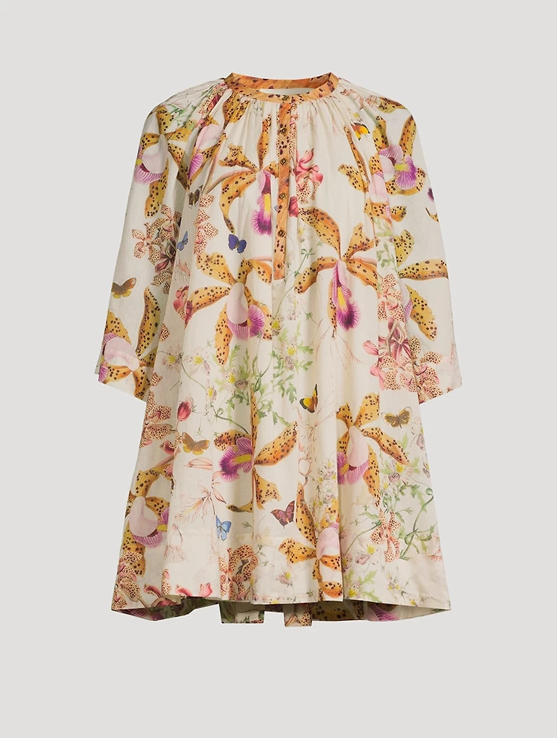 Amala Mini Dress Divine Birds Print