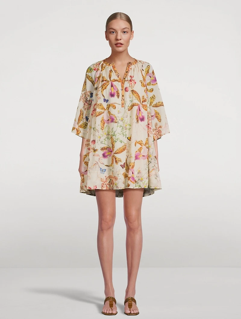 Amala Mini Dress Divine Birds Print