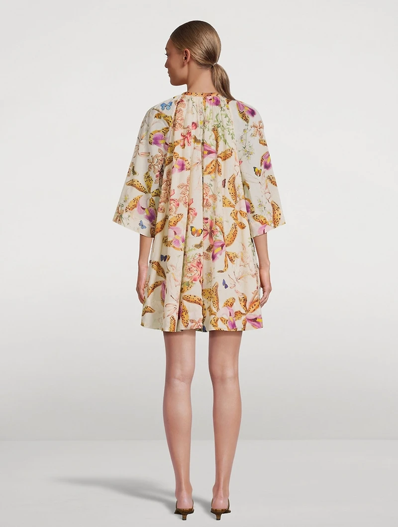 Amala Mini Dress Divine Birds Print